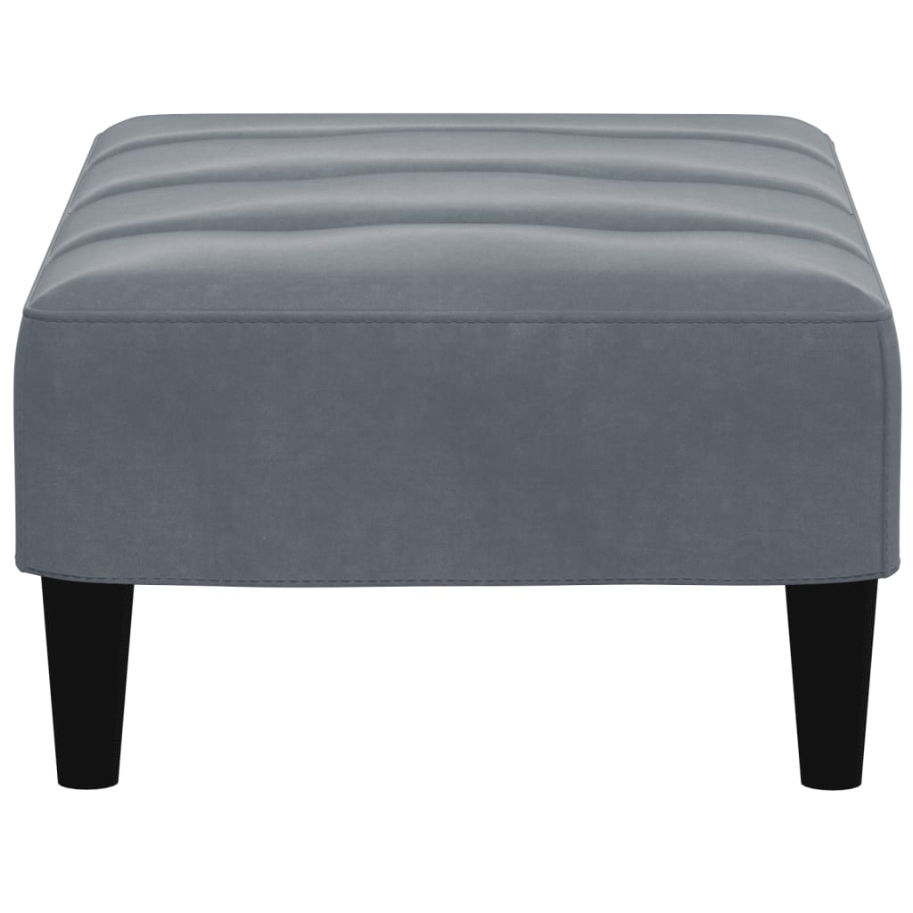 vidaXL Repose-pied gris foncé 77x55x31 cm velours