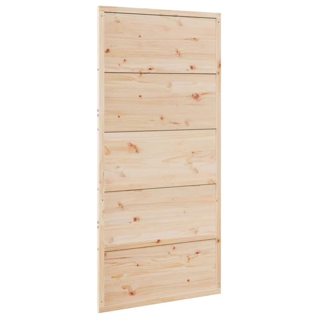 vidaXL Porte de grange 100x208 cm bois massif de pin