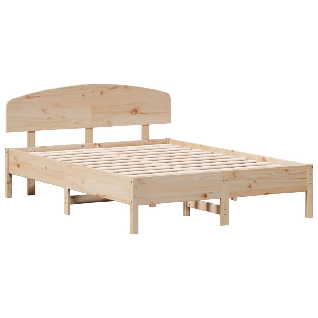 vidaXL Cadre de lit avec tête de lit 140x190 cm bois de pin massif
