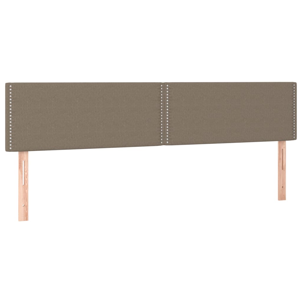 vidaXL Sommier à lattes de lit avec matelas Taupe 200x200 cm Tissu