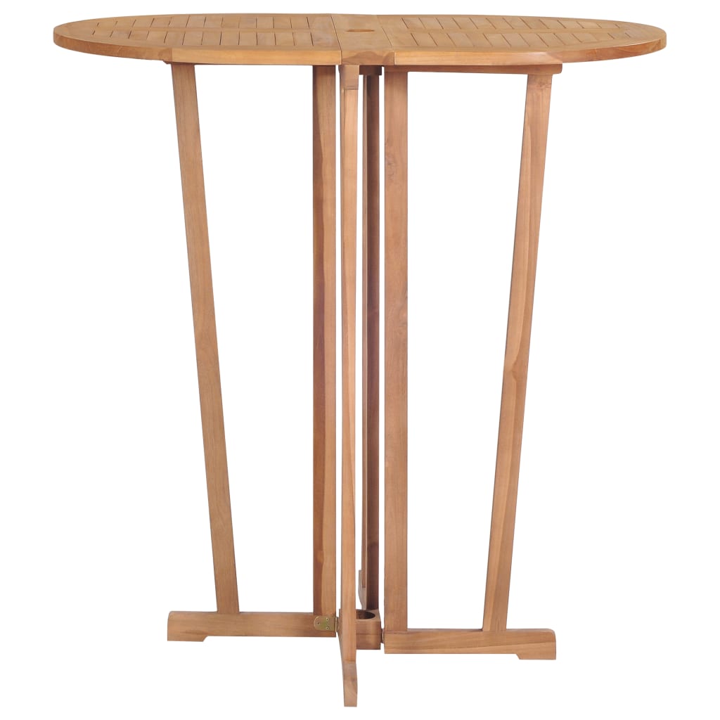 vidaXL Table pliable de bar 100x65x105 cm Bois de teck solide