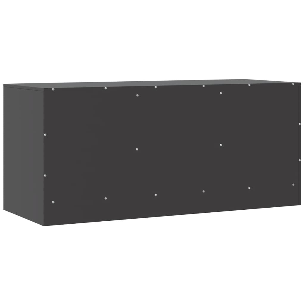 vidaXL Meuble TV noir 99x39x44 cm acier