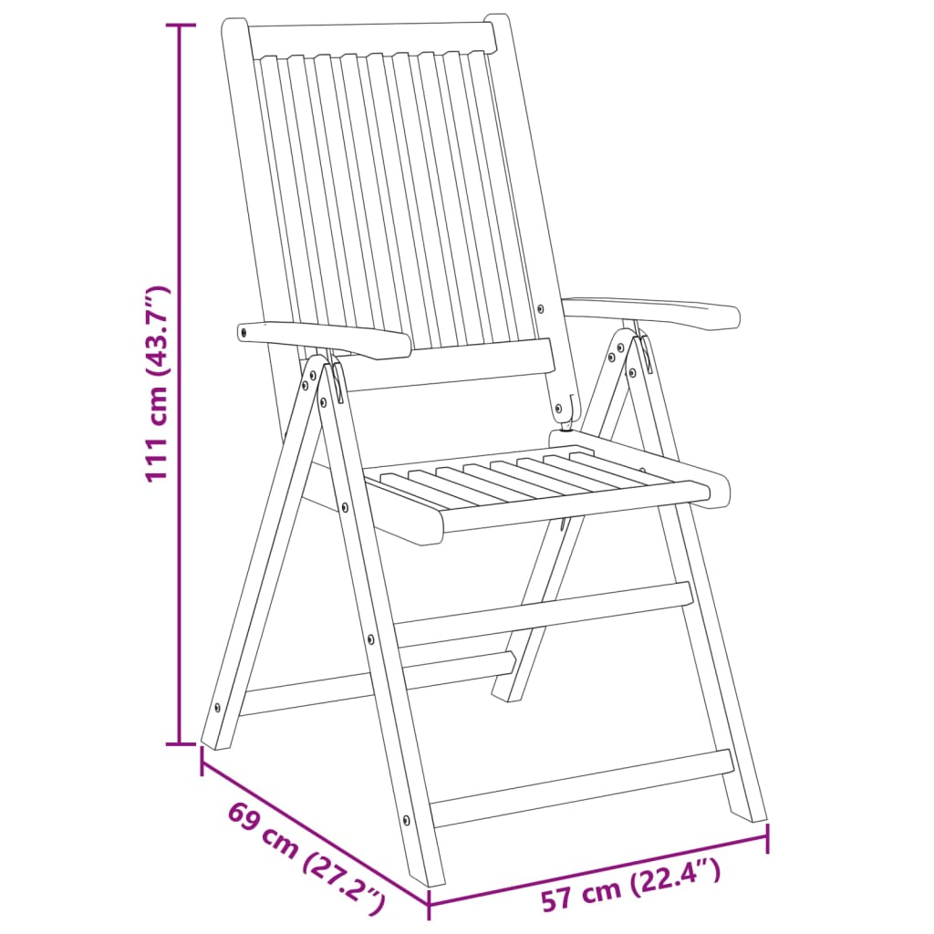 vidaXL Ensemble à manger de jardin 5 pcs Bois d'acacia solide