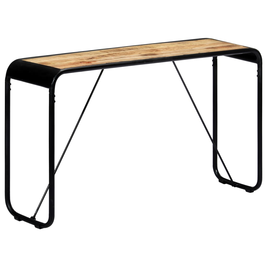 vidaXL Table console 140 x 35 x 76 cm Bois de manguier massif brut