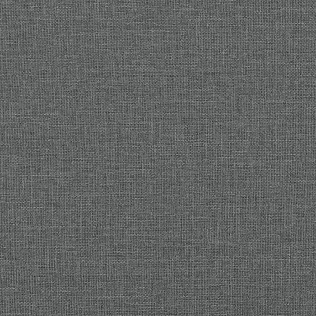 vidaXL Canapé à 2 places Gris foncé 140 cm Tissu