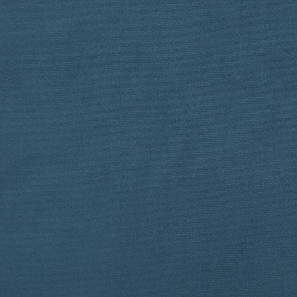 vidaXL Cadre de lit Bleu foncé 140x200 cm Velours