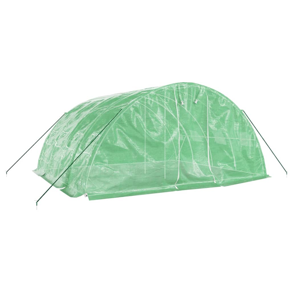 vidaXL Serre avec cadre en acier vert 20 m² 5x4x2,3 m