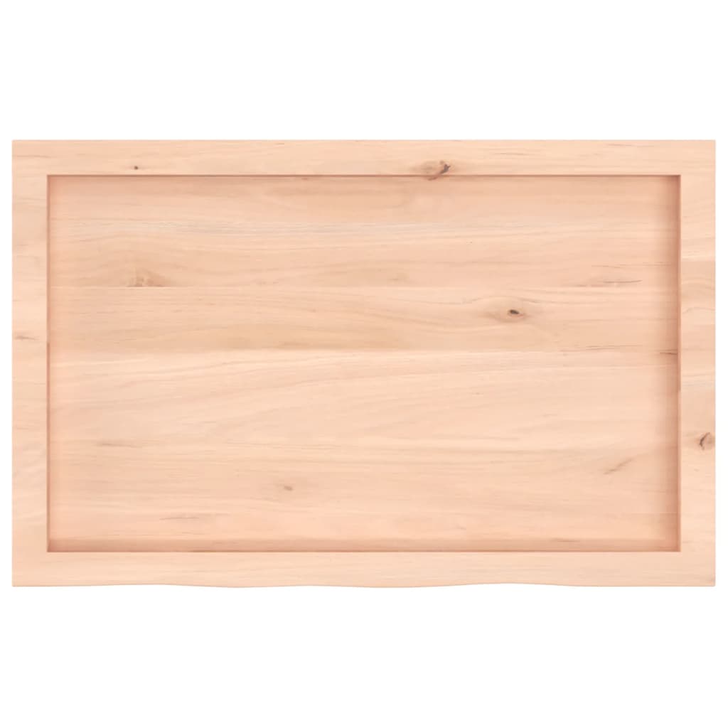 vidaXL Comptoir de salle de bain 80x50x(2-4) cm bois massif non traité