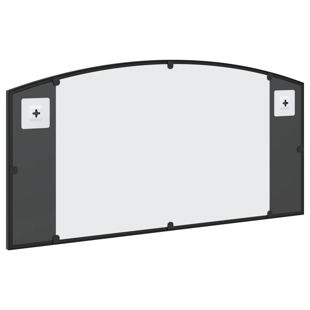 vidaXL Miroir mural noir 80x40 cm arche fer