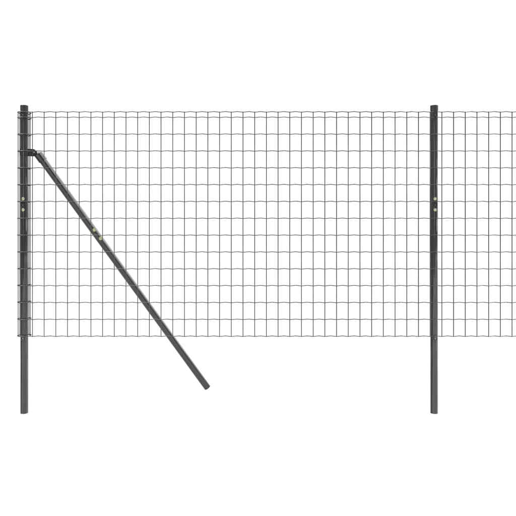 vidaXL Clôture en treillis métallique anthracite 1,1x10 m