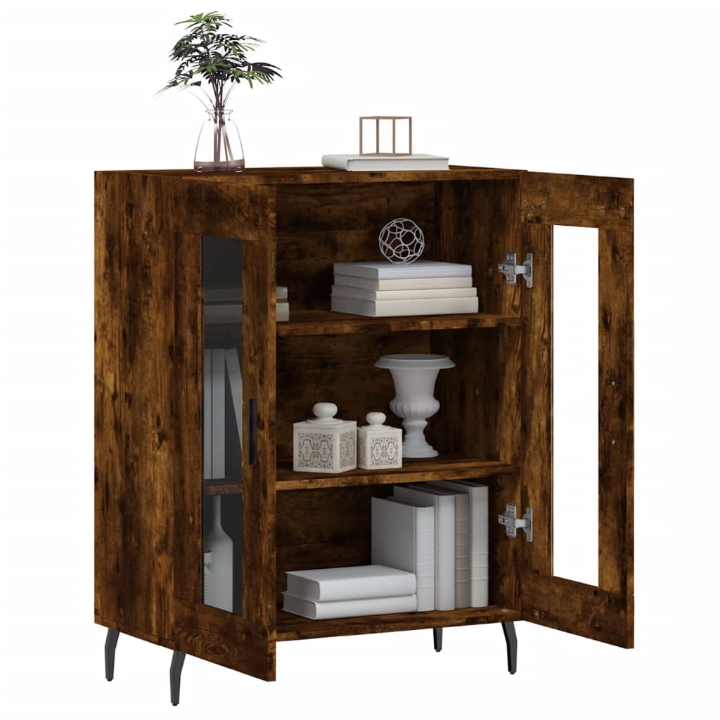 vidaXL Buffet chêne fumé 69,5x34x90 cm bois d'ingénierie