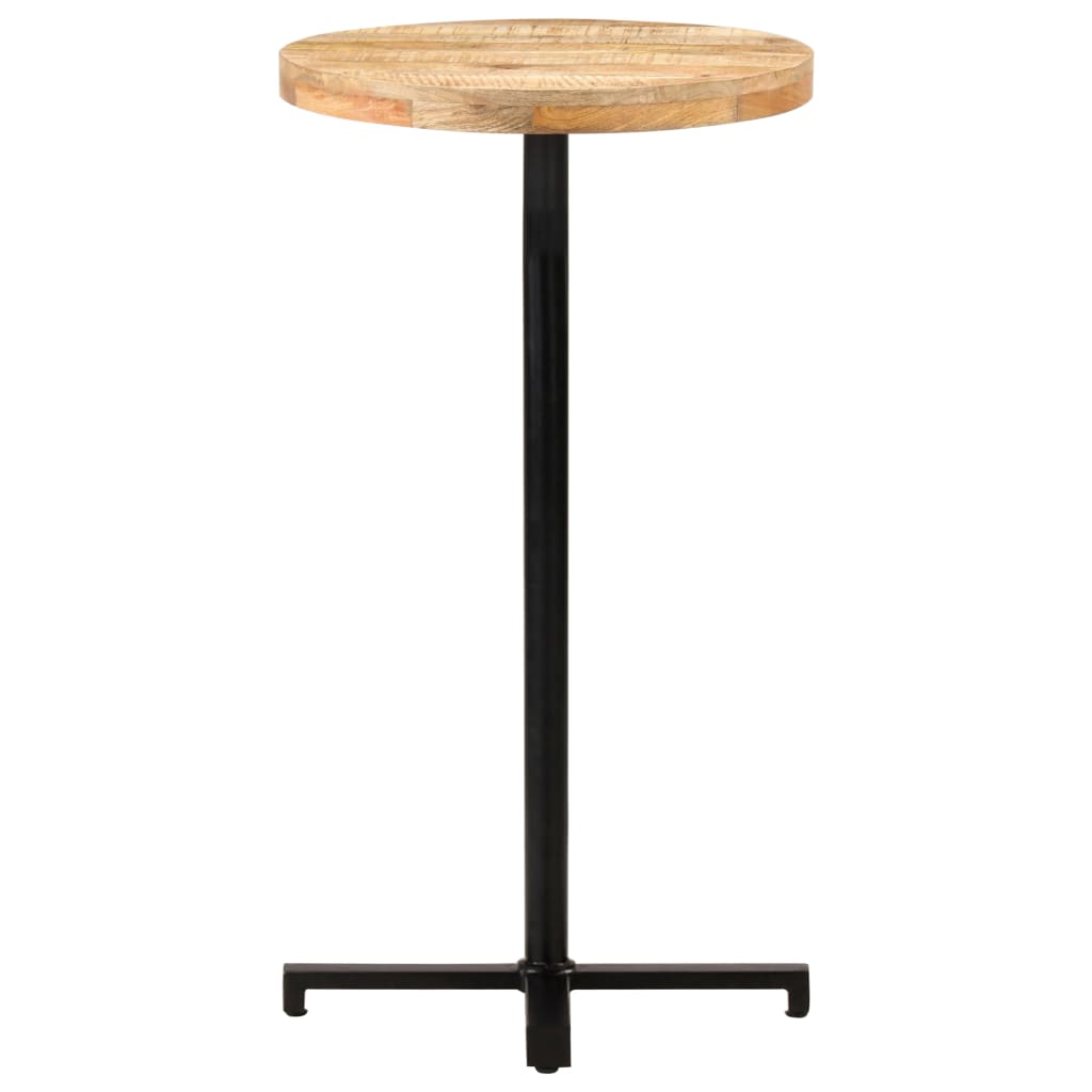 vidaXL Table de bar Ronde Ø60x110 cm Bois de manguier brut