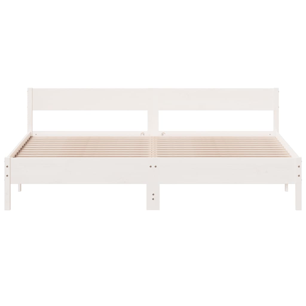 vidaXL Cadre de lit sans matelas blanc 180x200 cm bois massif de pin