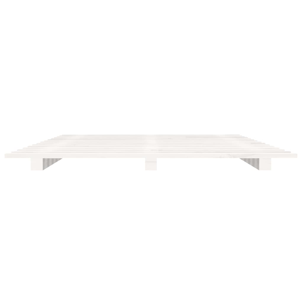 vidaXL Cadre de lit Blanc 90x200 cm Bois de pin massif