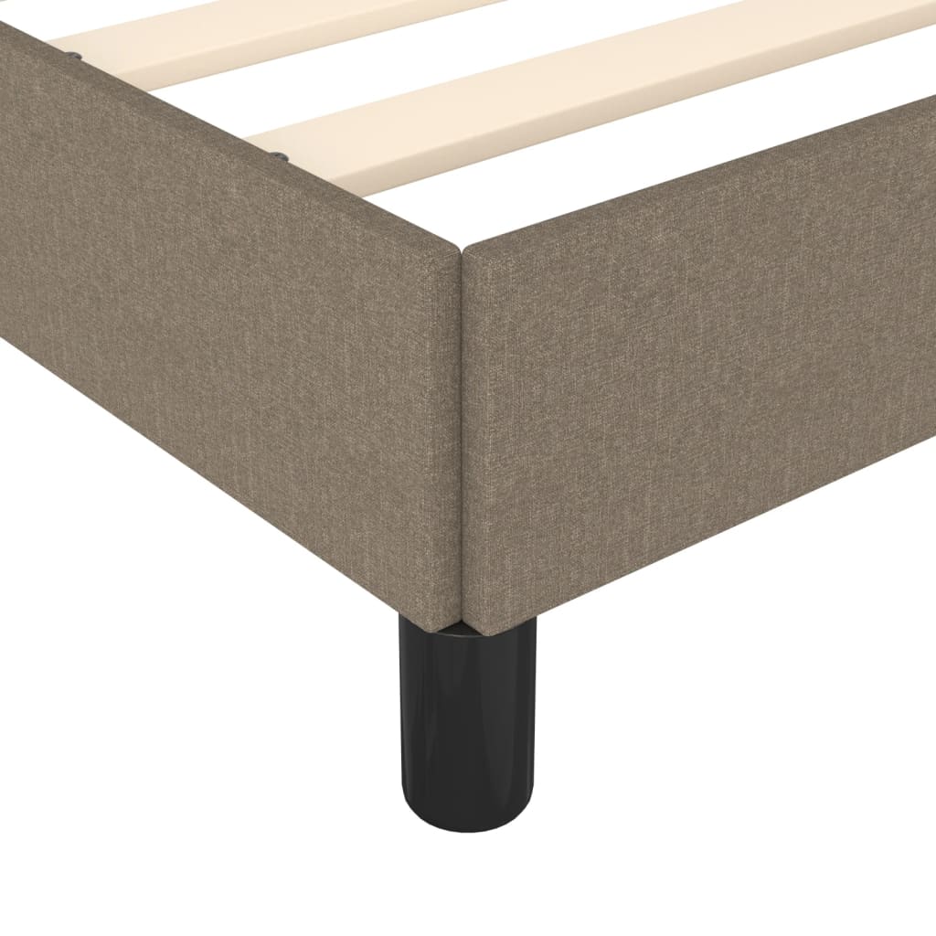 vidaXL Cadre de lit sans matelas taupe 90x200 cm tissu