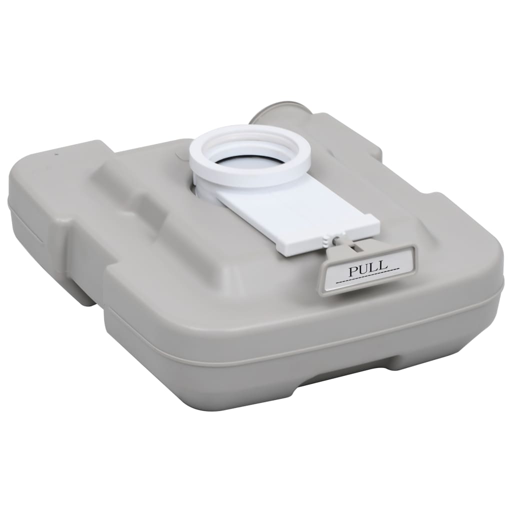vidaXL Toilette portable de camping et support à laver les mains Gris