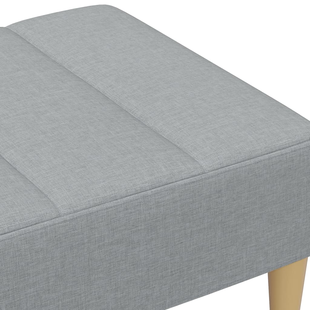 vidaXL Repose-pied gris clair 77x55x31 cm tissu