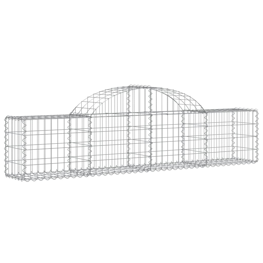 vidaXL Paniers à gabions arqués 11 pcs 200x30x40/60 cm Fer galvanisé