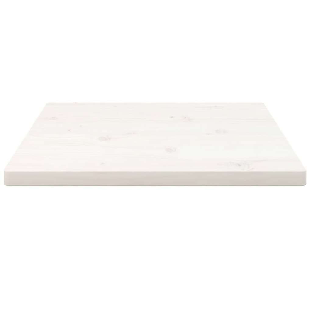 vidaXL Dessus de table blanc 60x60x2,5 cm bois de pin massif