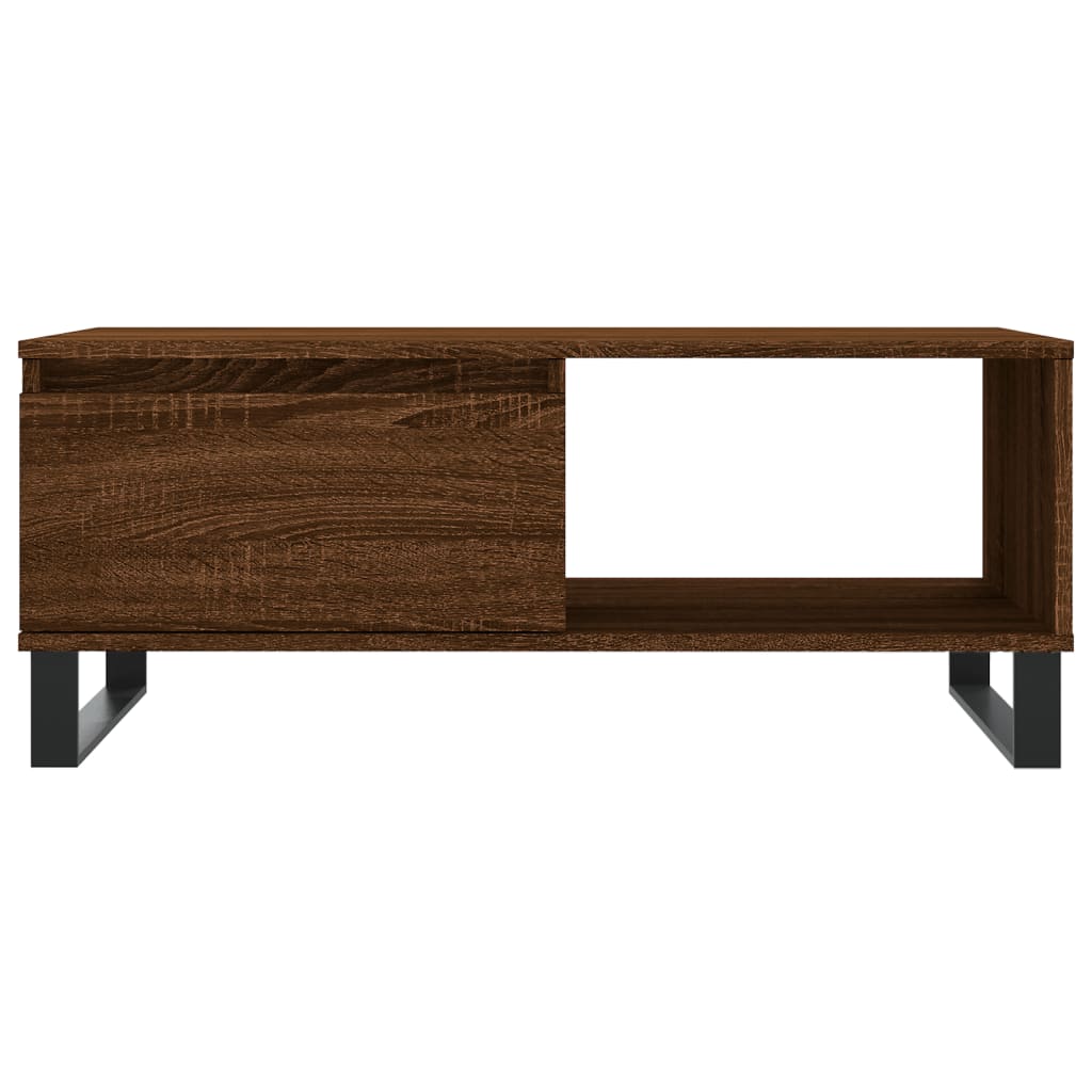 vidaXL Table basse Chêne marron 90x50x36,5 cm Bois d'ingénierie