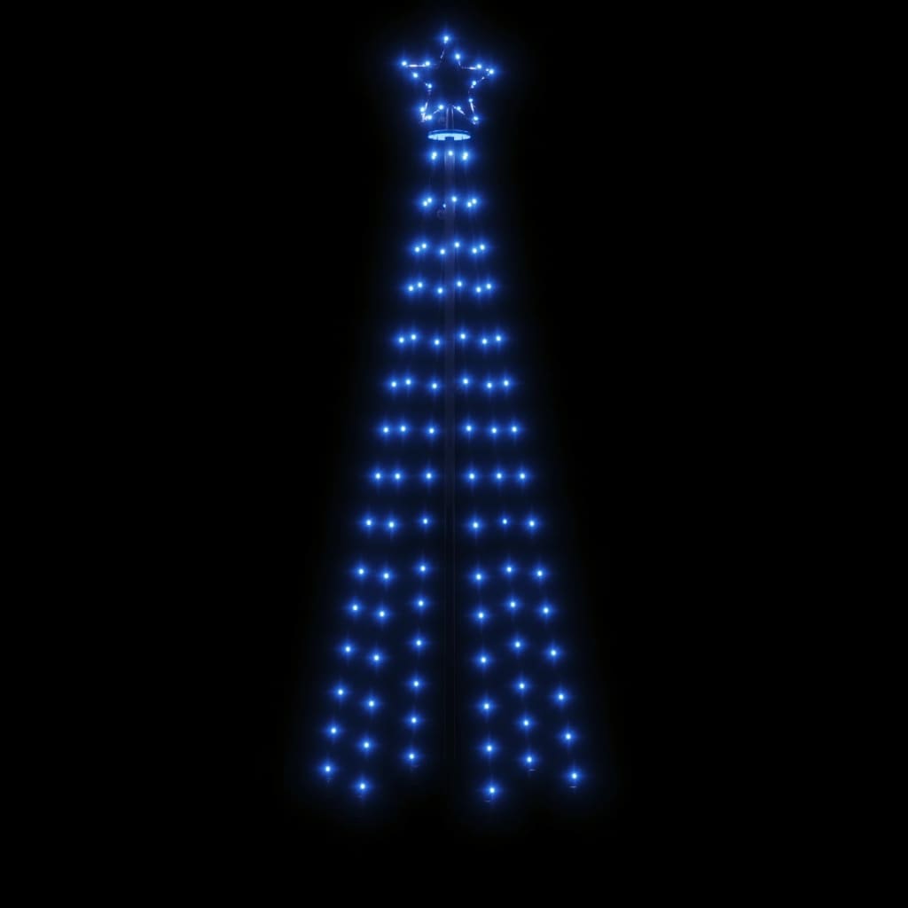 vidaXL Arbre de Noël cône 108 LED Bleues 70x180 cm