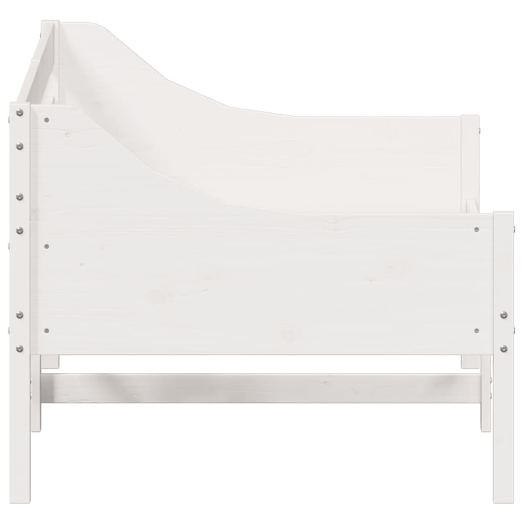 vidaXL Lit de jour sans matelas blanc 90x190 cm bois de pin massif