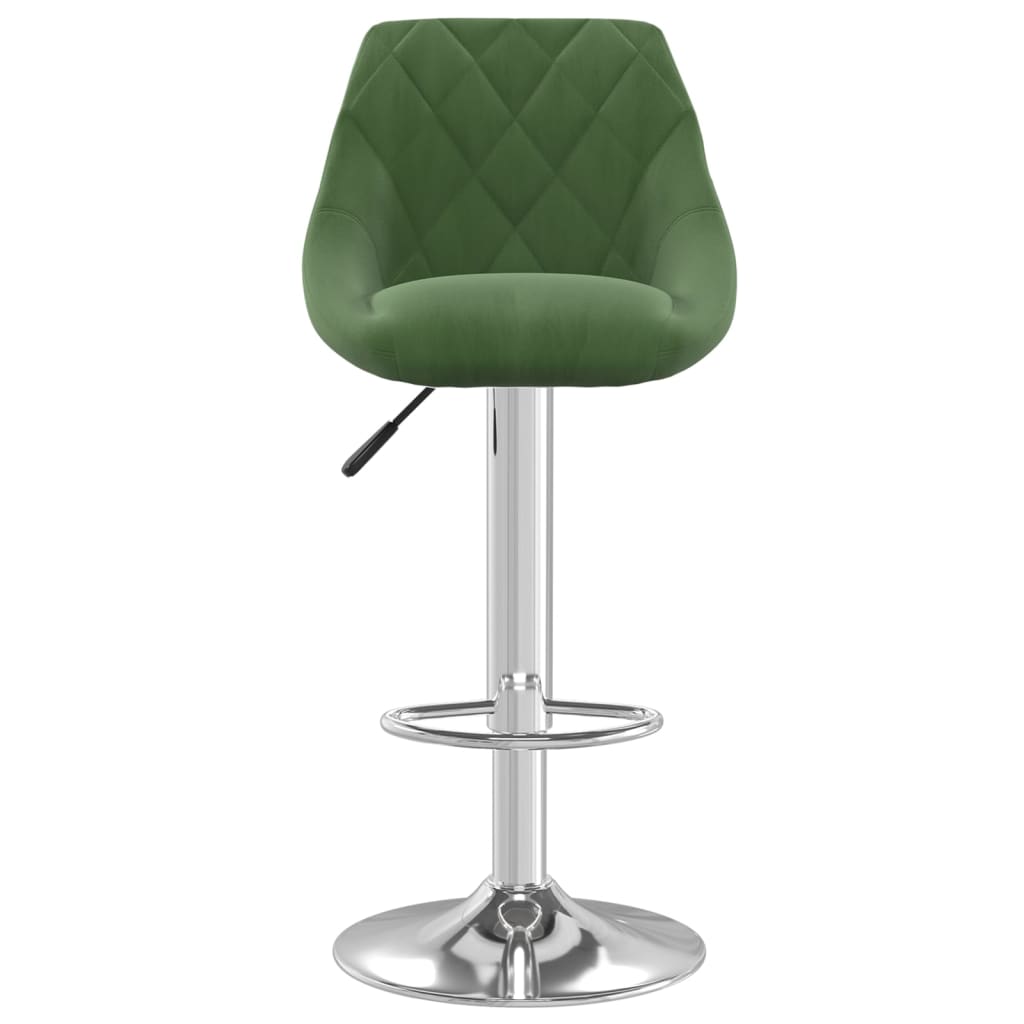 vidaXL Tabourets de bar lot de 2 vert foncé velours