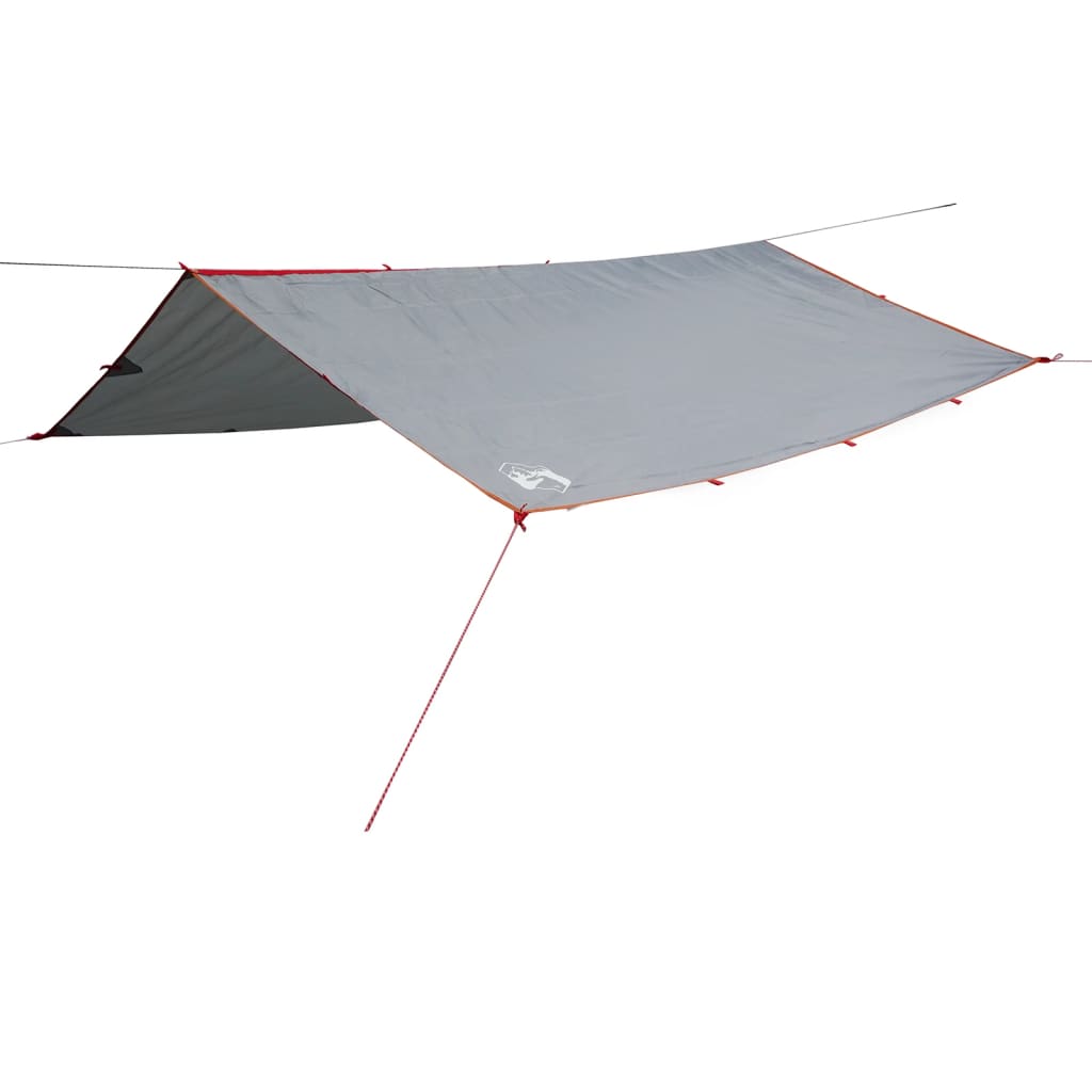 vidaXL Bâche de camping gris et orange 400x294 cm imperméable