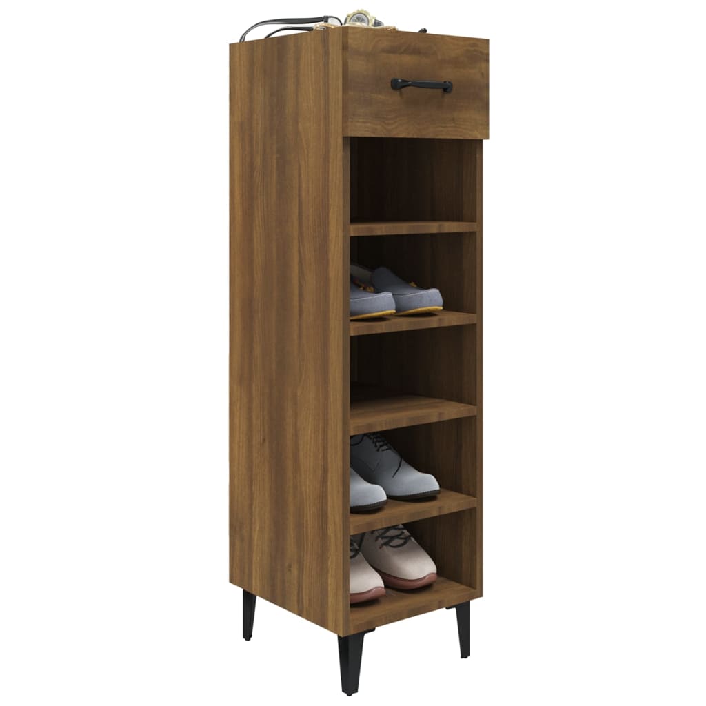 vidaXL Meuble à chaussures Chêne marron 30x35x105 cm Bois d'ingénierie