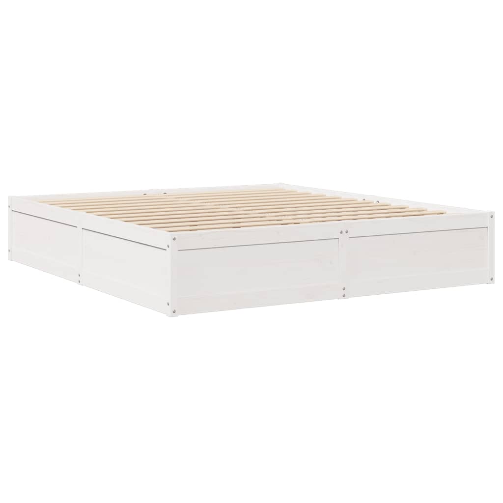 vidaXL Cadre de lit sans matelas blanc 180x200 cm bois massif de pin