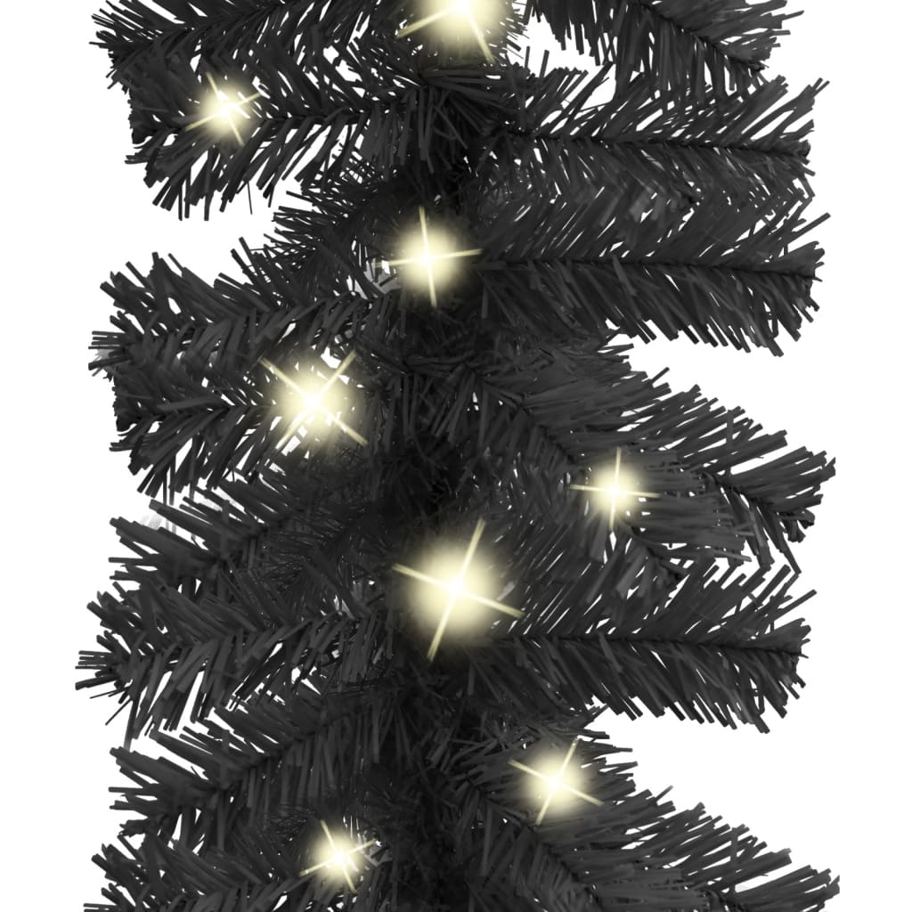 vidaXL Guirlande de Noël avec lumières LED 5 m Noir