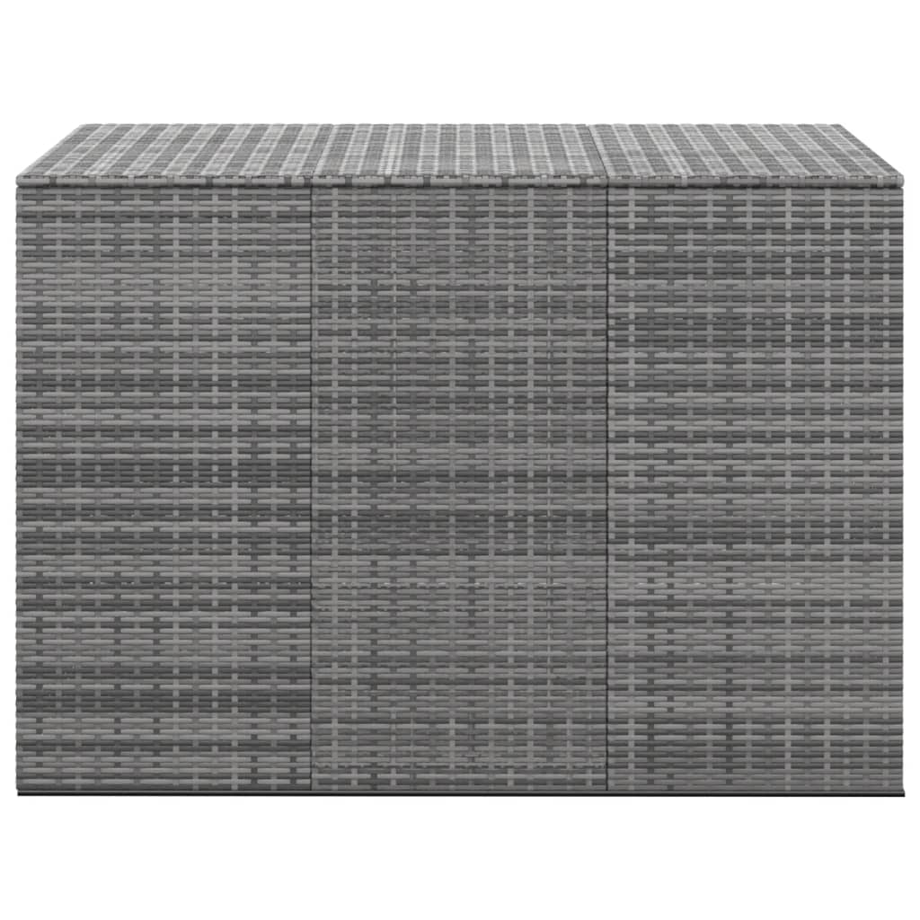 vidaXL Boîte à coussins de jardin Résine tressée 145x100x103 cm Gris