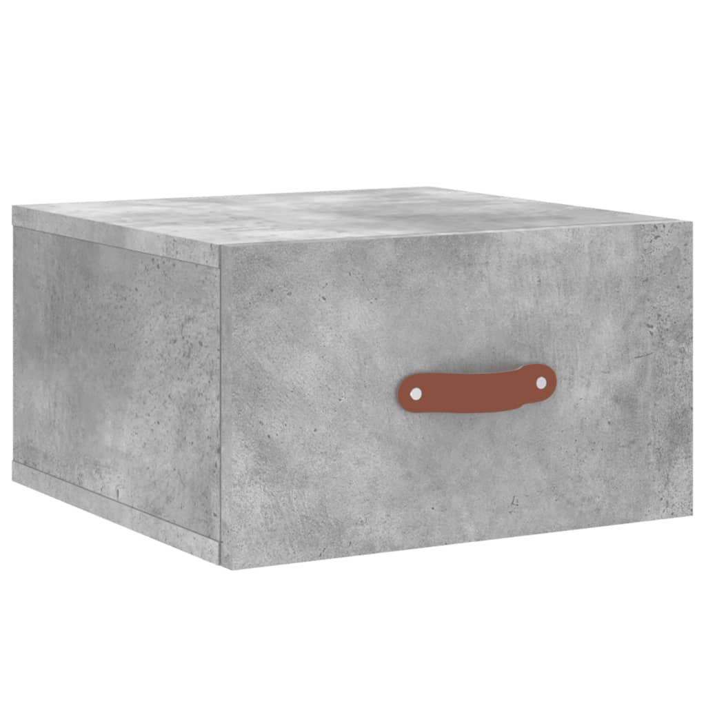 vidaXL Tables de chevet murales 2 pcs gris béton 35x35x20 cm