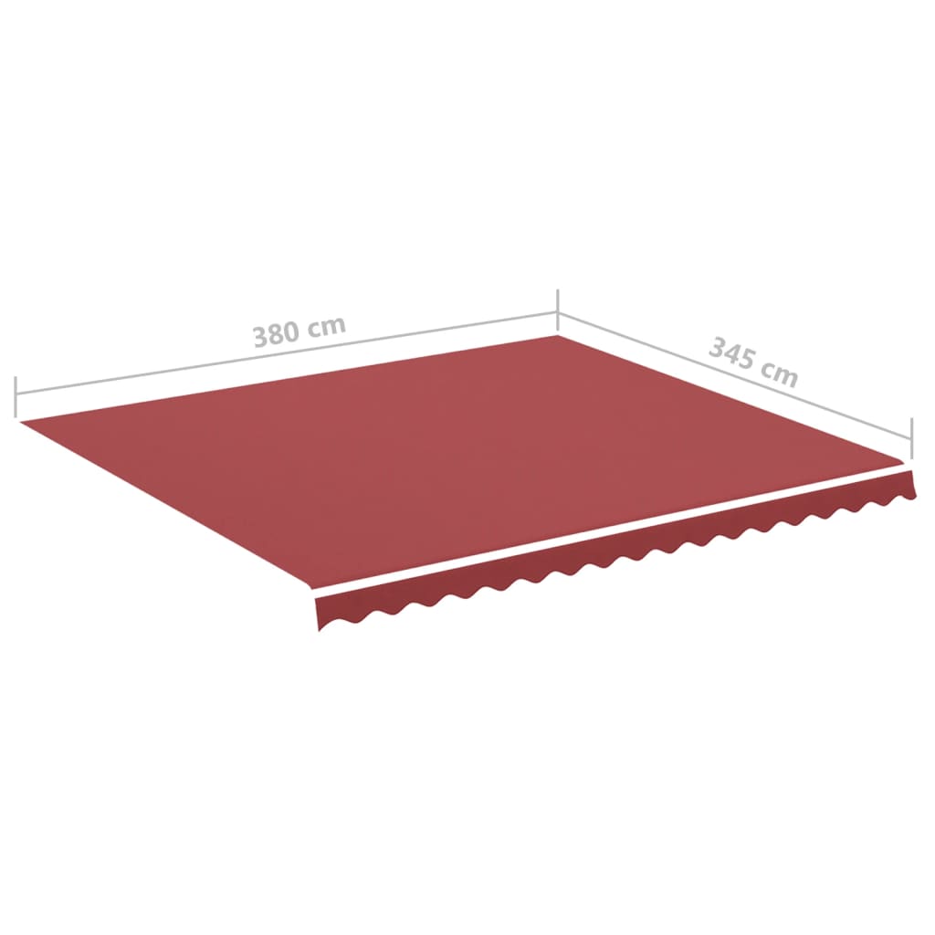 vidaXL Tissu de remplacement pour auvent Bordeaux rouge 4x3,5 m