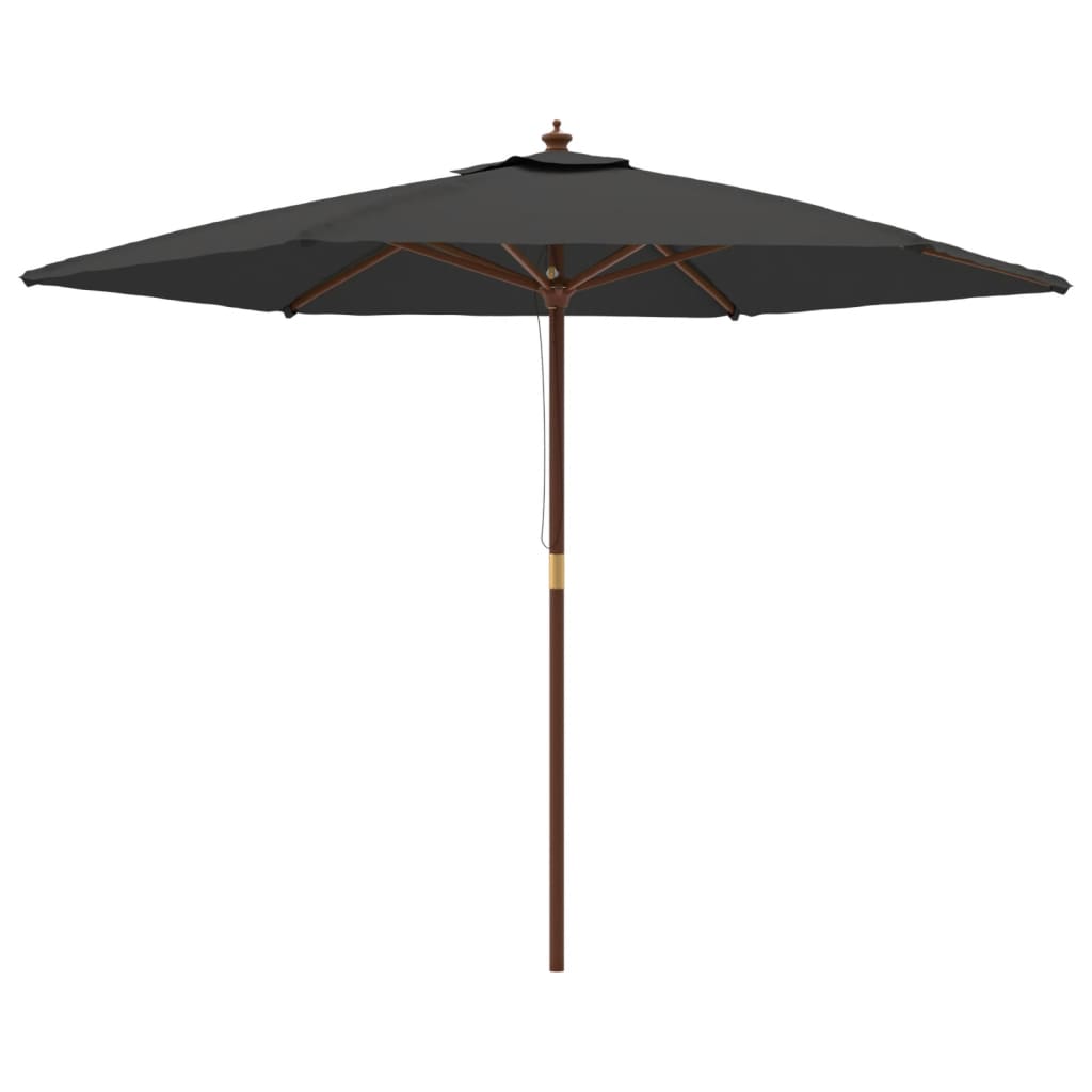 vidaXL Parasol de jardin avec mât en bois anthracite 299x240 cm