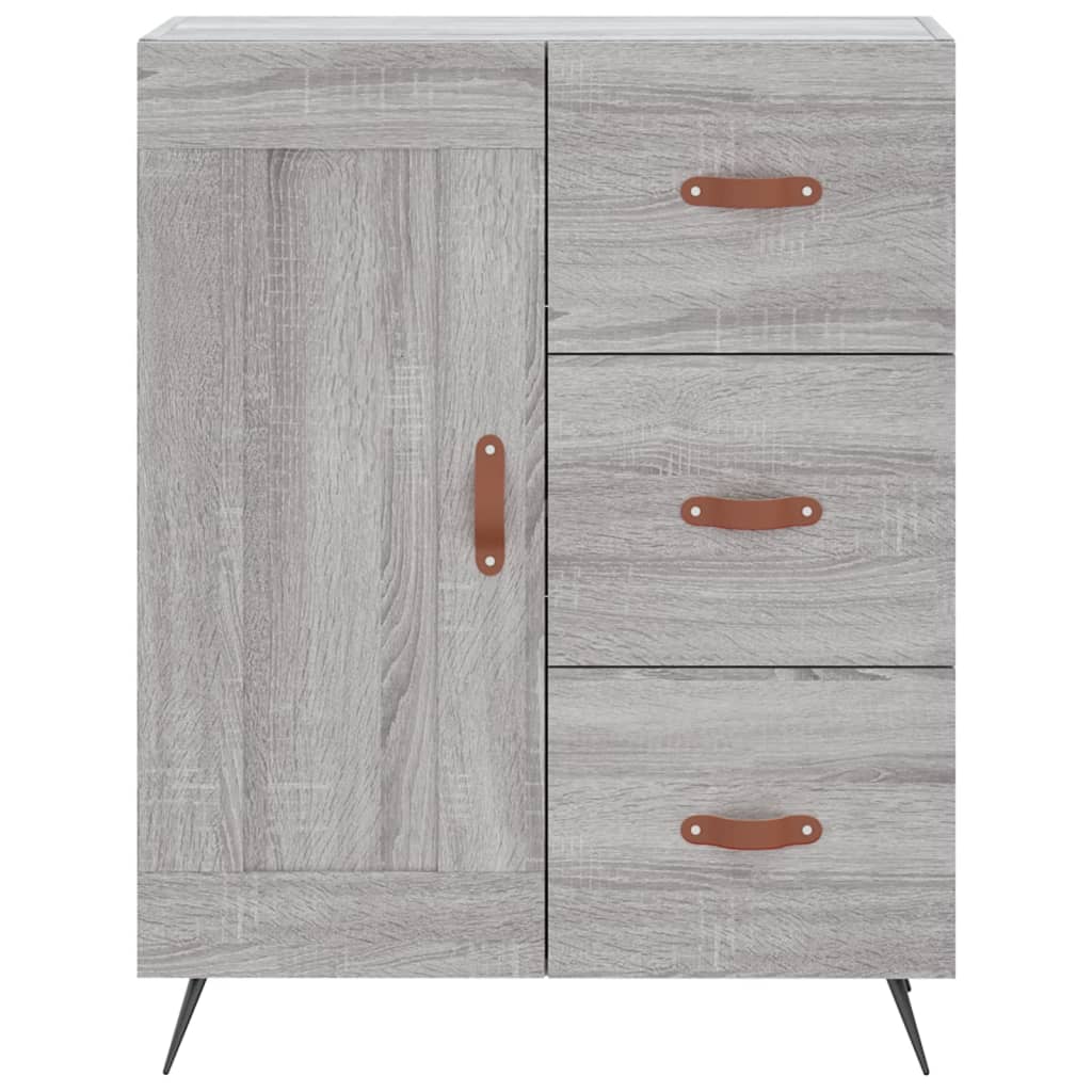 vidaXL Buffet haut Sonoma gris 69,5x34x180 cm Bois d'ingénierie