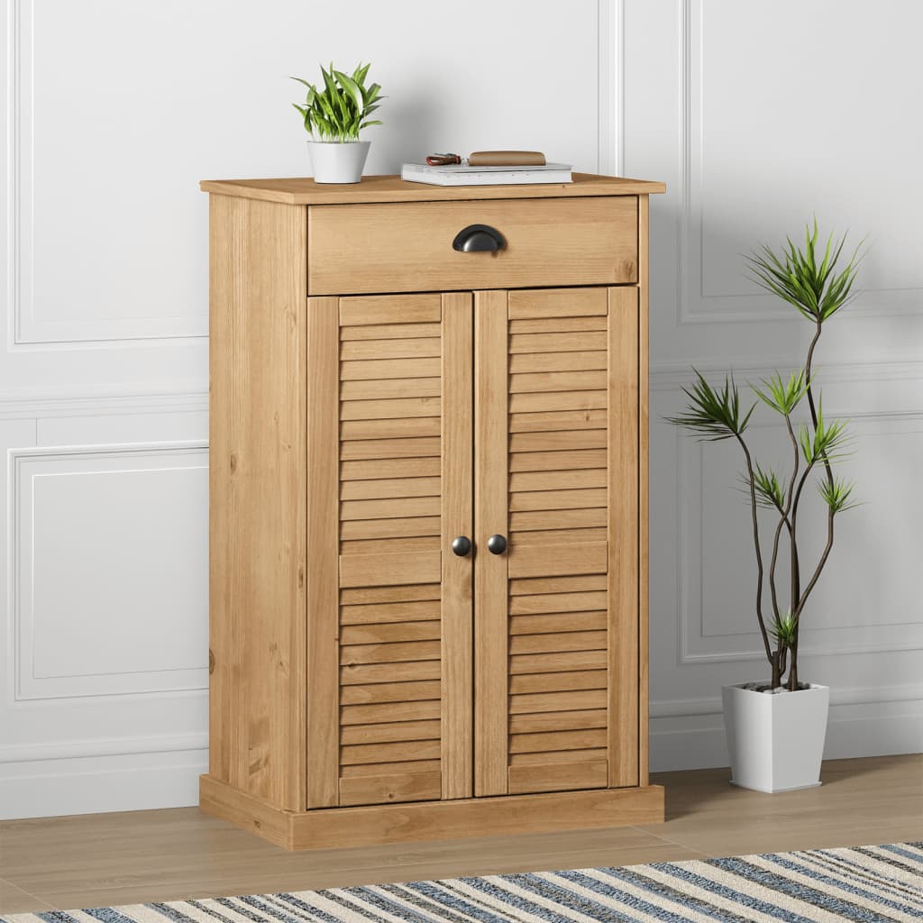 vidaXL Armoire à chaussures VIGO 60x35x96 cm bois massif de pin