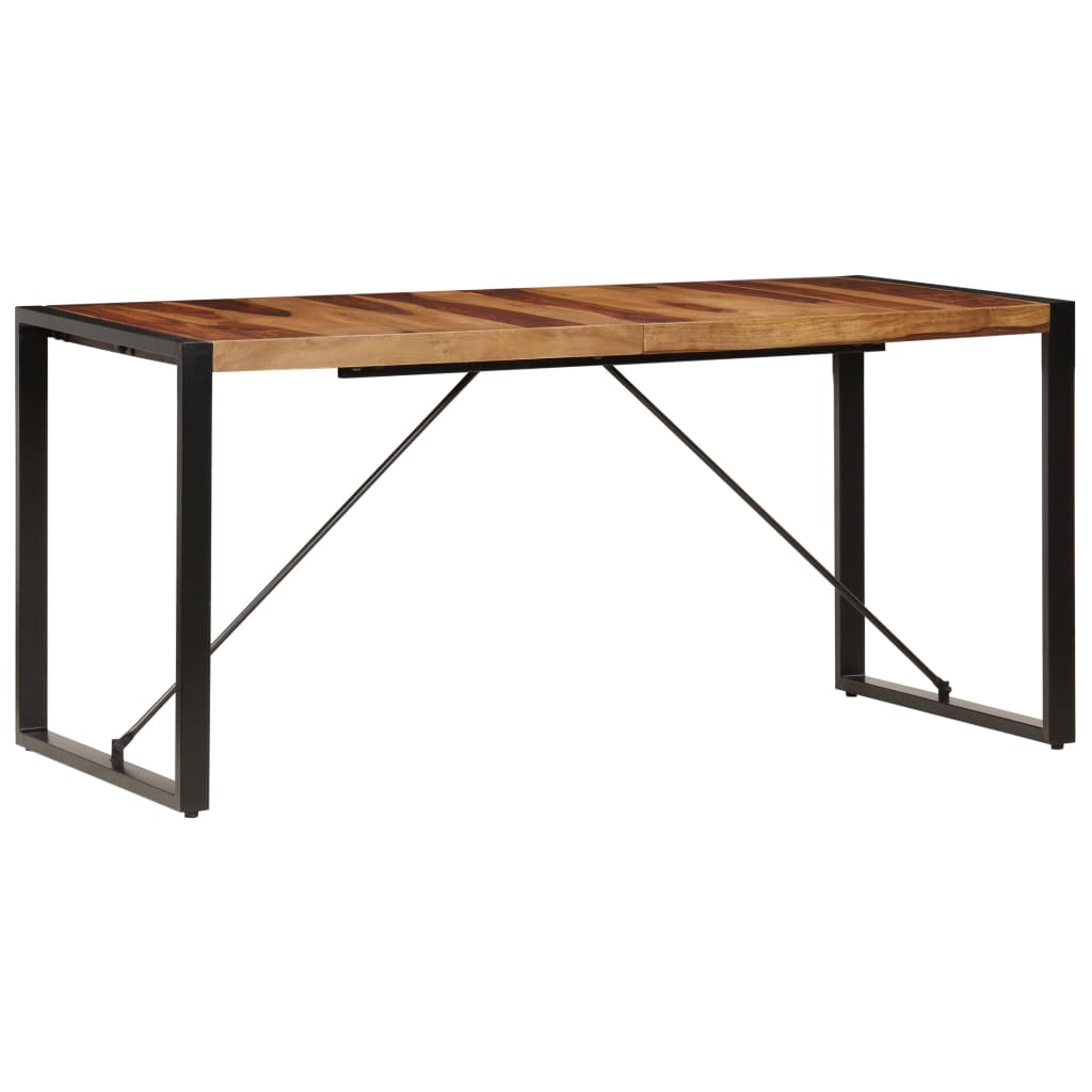vidaXL Table de salle à manger 160x80x75 cm Bois de Sesham massif