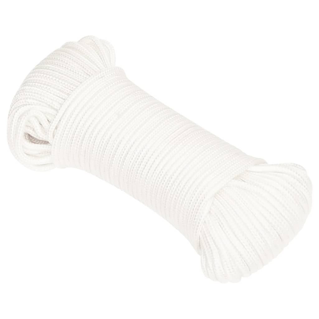 vidaXL Corde de bateau Blanc complet 5 mm 25 m Polypropylène