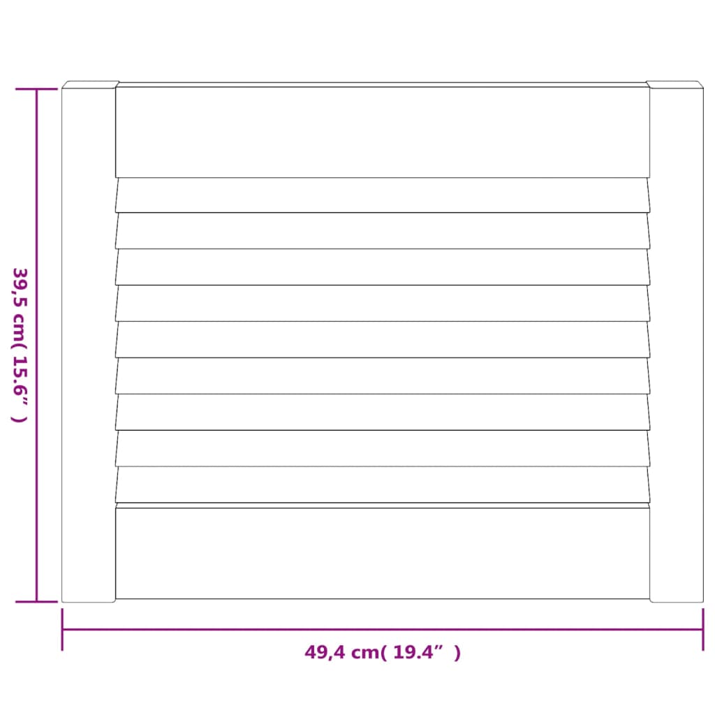 vidaXL Porte d'armoire à persiennes blanc 39,5x49,4 cm pin massif