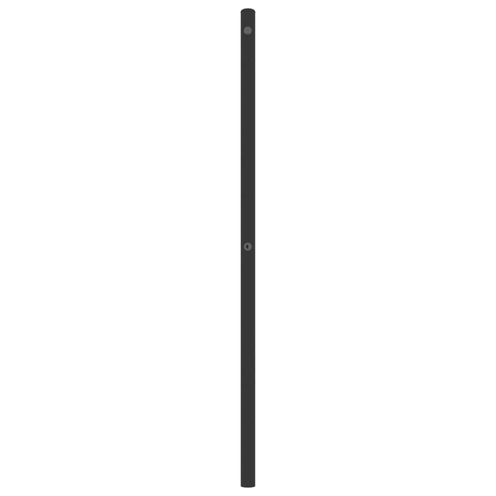 vidaXL Tête de lit métal noir 193 cm