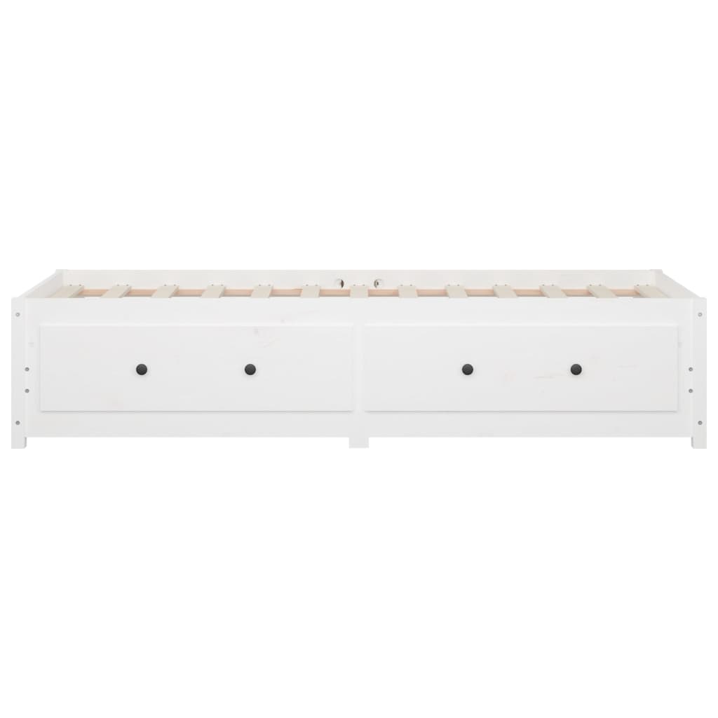 vidaXL Lit de jour sans matelas blanc 90x190 cm bois de pin massif