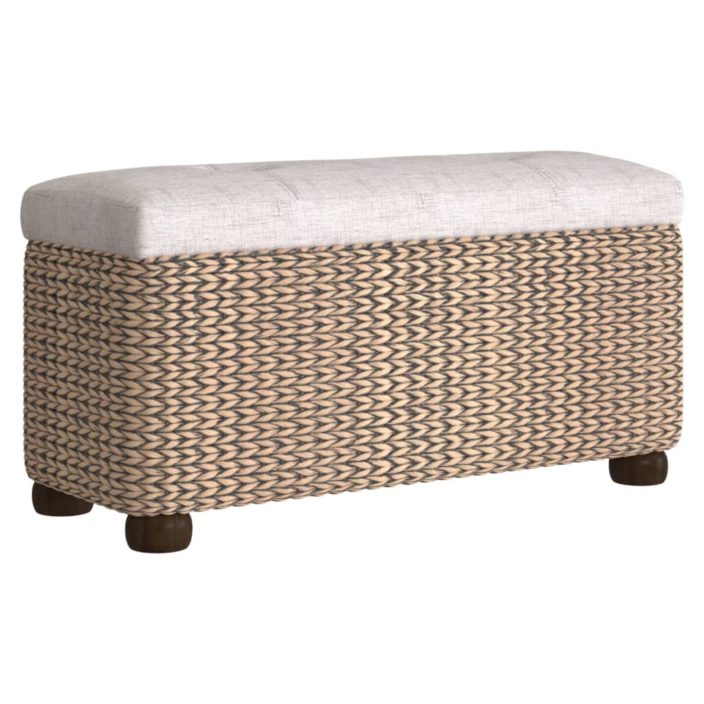 vidaXL Bancs de rangement lot de 2 avec coussin gris 69 cm quenouille