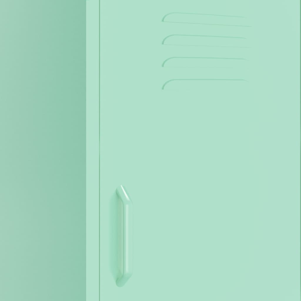 vidaXL Armoire de rangement Vert menthe 42,5x35x101,5 cm Acier