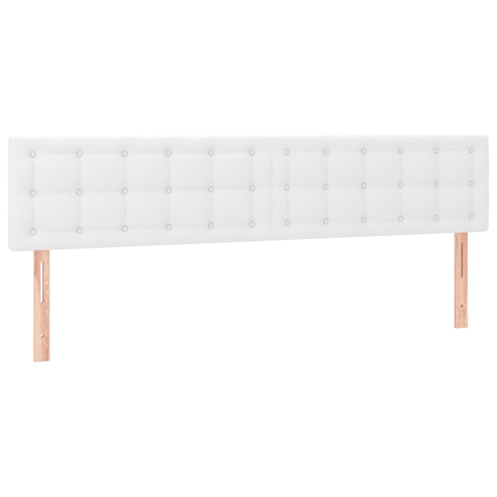 vidaXL Têtes de lit 2 pcs Blanc 90x5x78/88 cm Similicuir