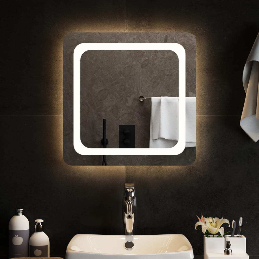 vidaXL Miroir de salle de bain à LED 50x50 cm