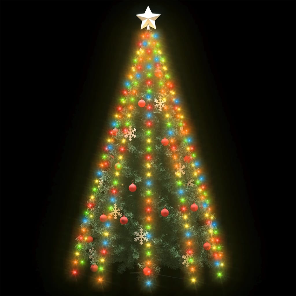 vidaXL Guirlande lumineuse d'arbre de Noël 300 LED colorées 300 cm