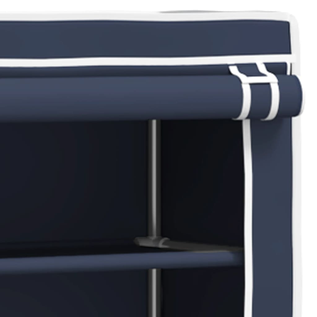 vidaXL Support de rangement 2 niveaux sur toilette Bleu 56x30x170 cm