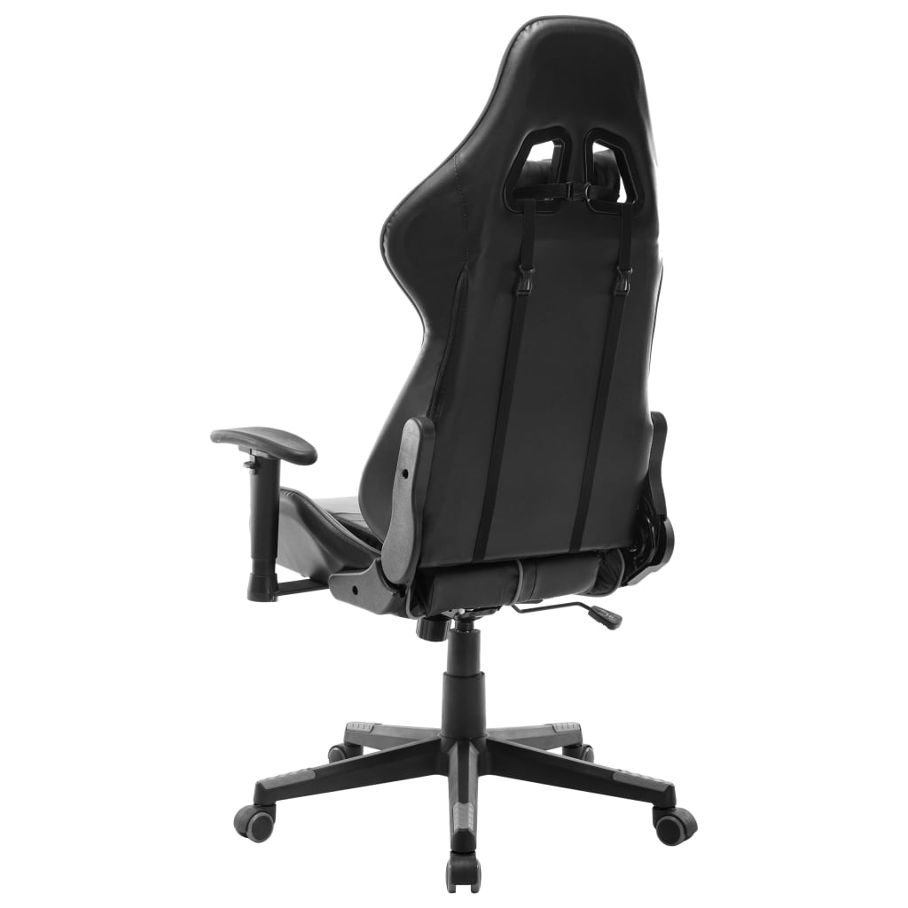 vidaXL Chaise de jeu Noir et gris Cuir artificiel
