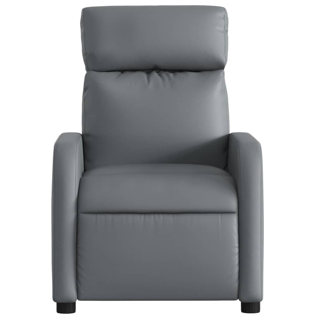 vidaXL Fauteuil de massage inclinable Gris Similicuir